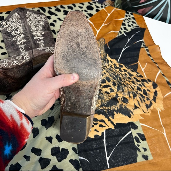 Corral Women's Crater with Bone Embroidery Western Boots - Snip Toe - Picture 6 of 8